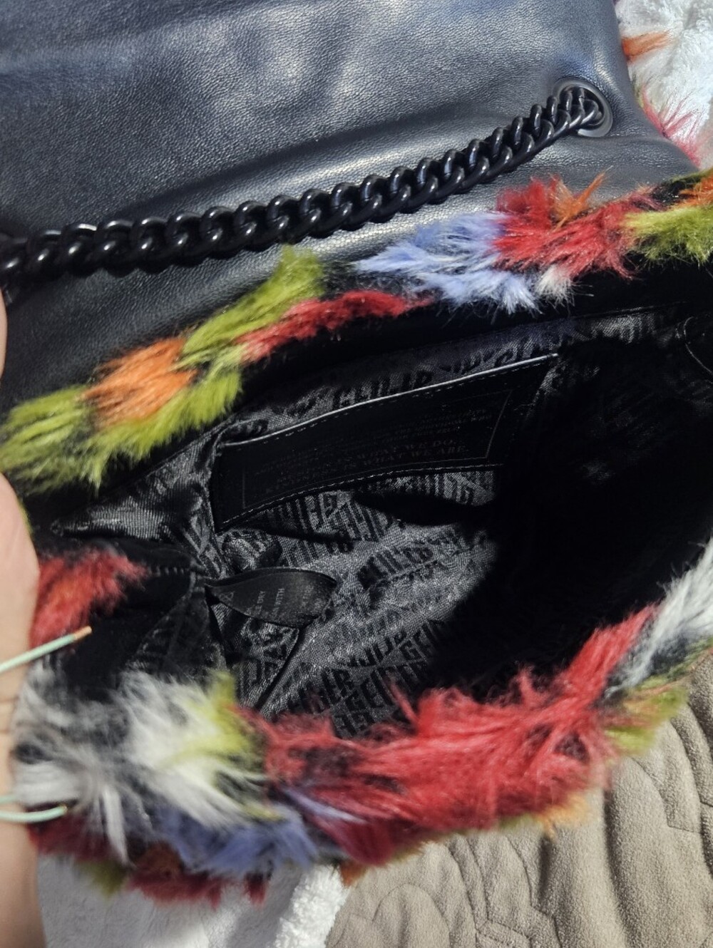 Kurt Geiger Multicolor Faux Fur Bag - Picture 11 of 16